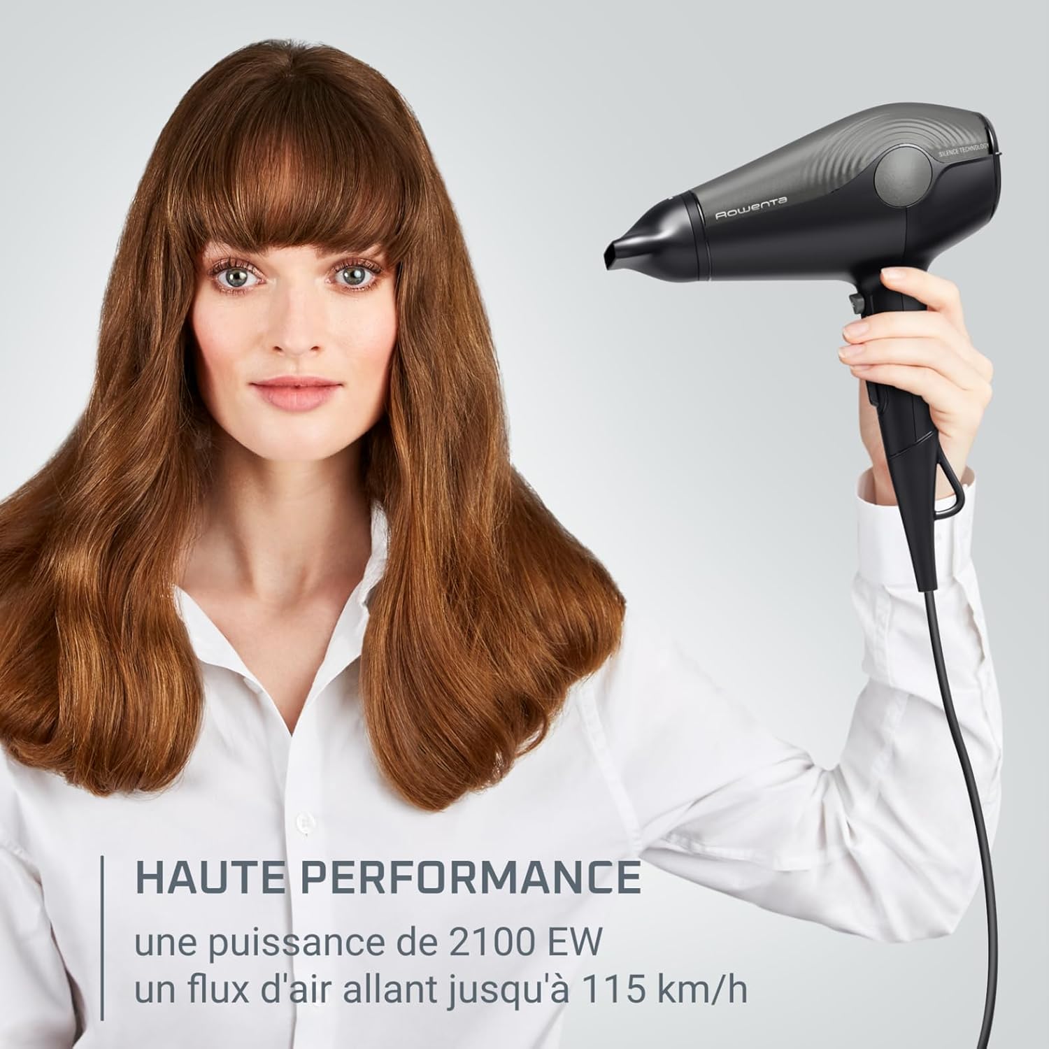 Rowenta - Ultra Silence CV6430F0 - compact léger, 2100W, ionique, silencieux