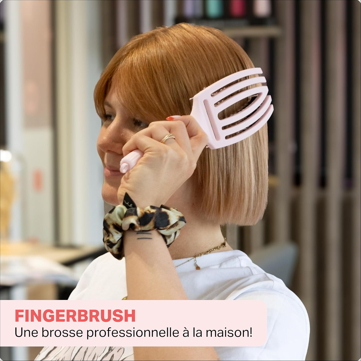 Olivia Garden - Fingerbrush Care Iconic - brosse démêlante sanglier/nylon - brillance et coiffage lisse