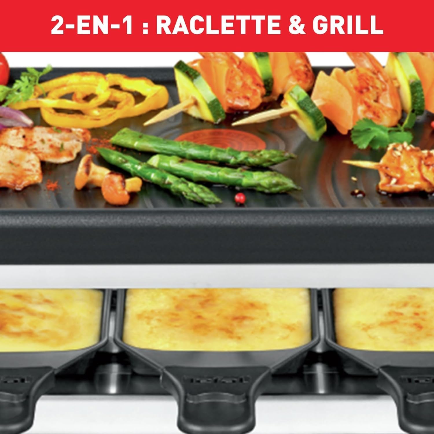 Tefal - Gourmet 10 Inox&Design - 10 coupelles, antiadhésif, Thermo-Spot - RE458812