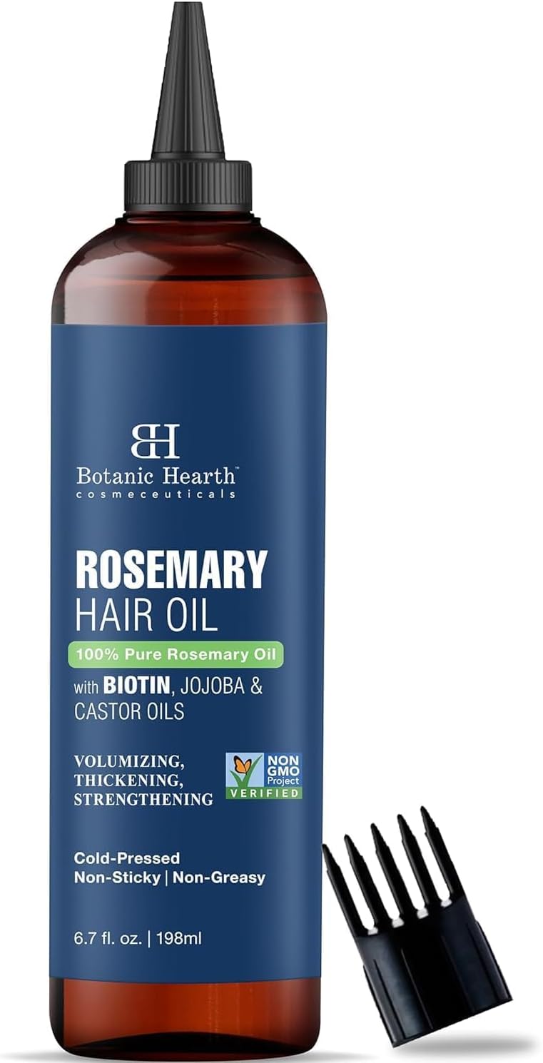 Botanic Hearth - Huile capillaire croissance - 198ml - romarin, biotine, ricin, jojoba