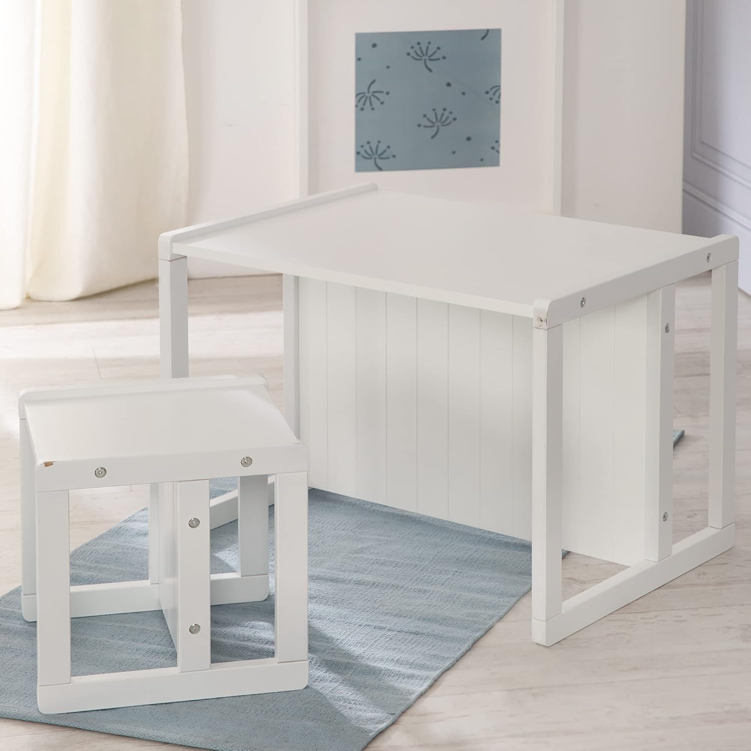 Roba - Banc Enfant 2en1 ajustable, bois, 57x44cm, table/bureau, 60kg