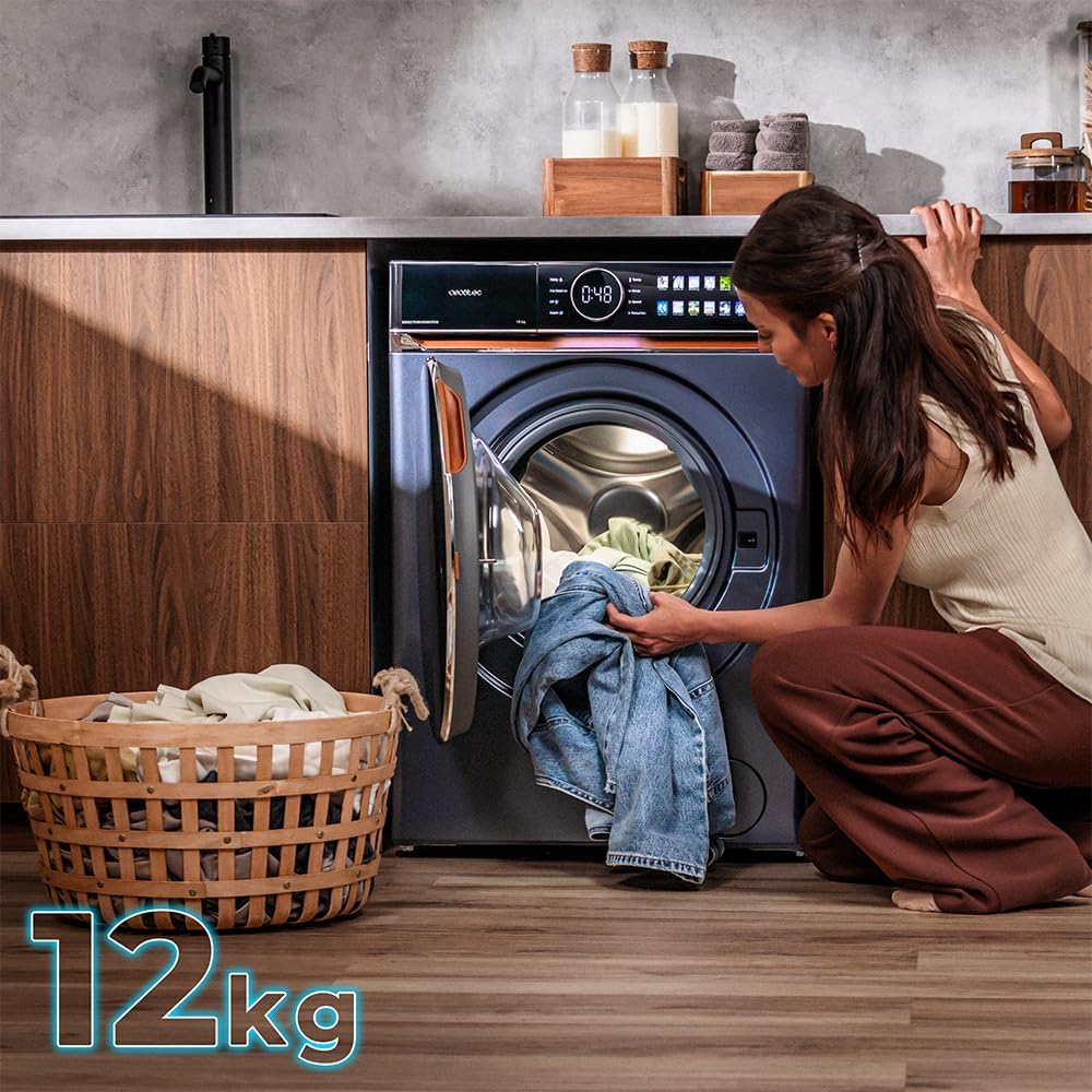 Cecotec - lave-linge série principale - dimensions compactes - grande capacité, programme rapide