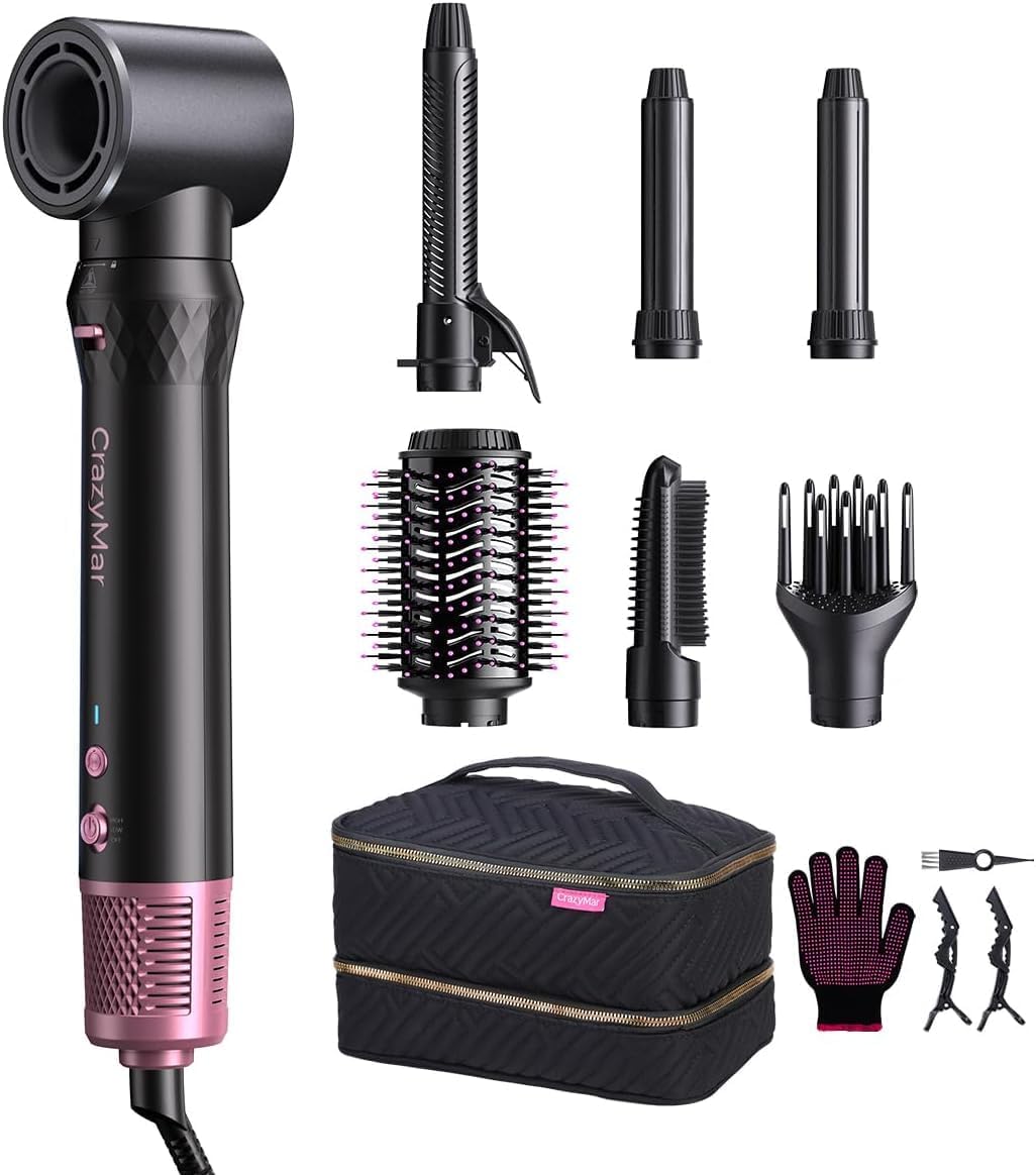 Brosse soufflante 7 en 1 - multifonction, ionique, 110 000tr/min