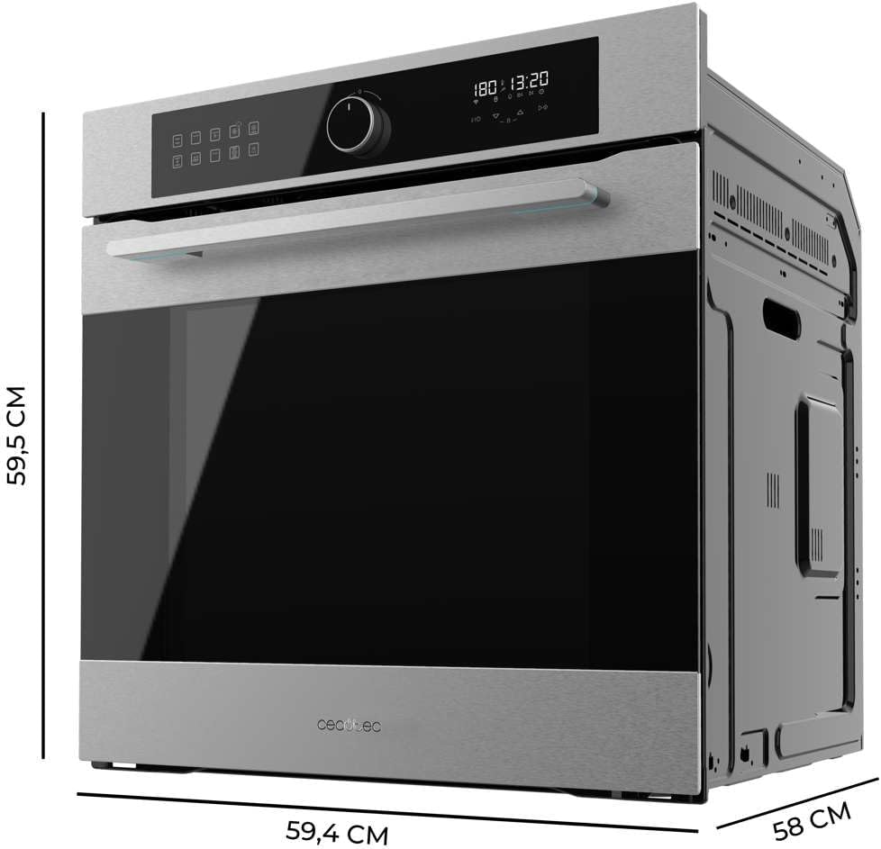 Cecotec - Four encastrable Bolero 60 cm multifonction, 72L, Airfryer, AF316000