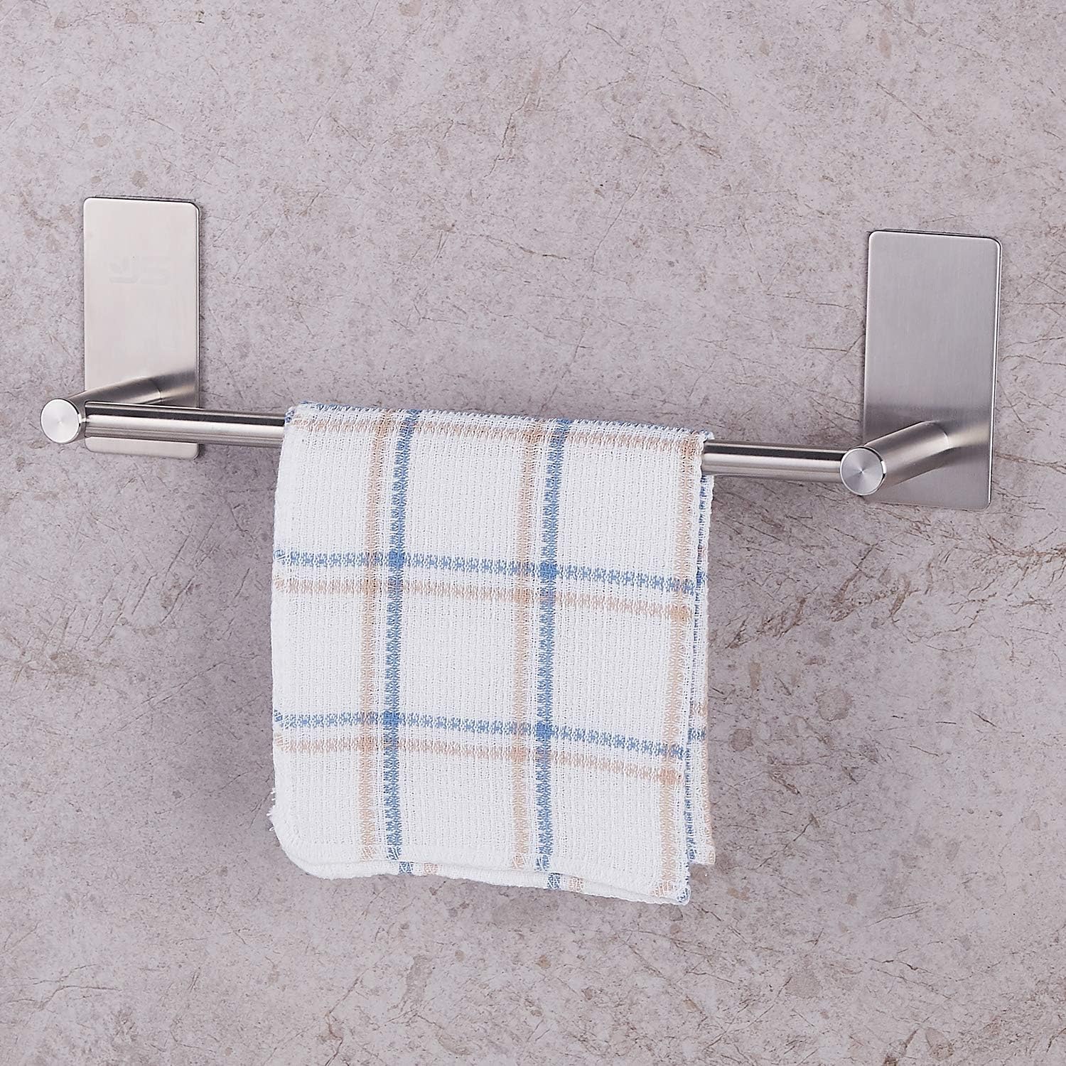 JS Porte-serviettes mural 30cm inox 304, auto-adhésif, sans perçage