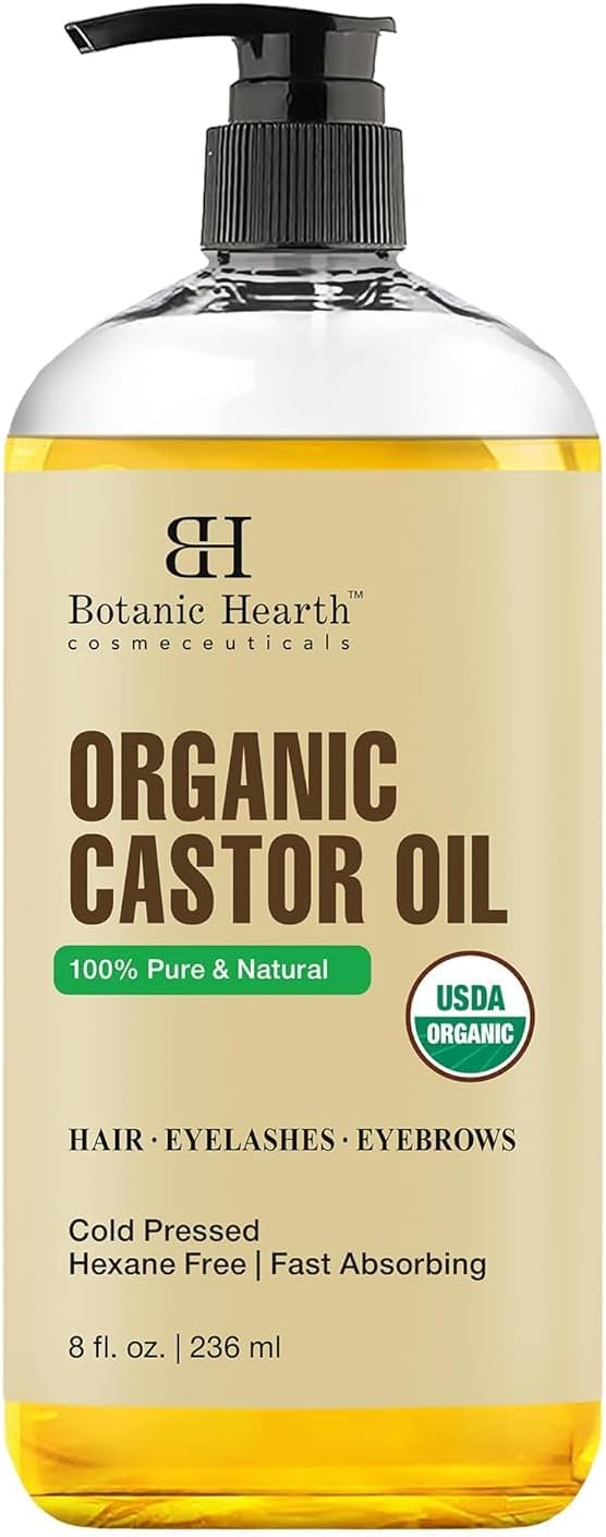 Botanic Hearth - huile de massage, 236ml - ricin bio, détente, tous types de peau