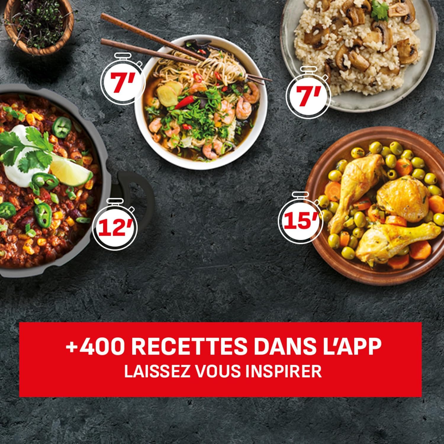 SEB - ClipsoMinut'Easy+ - 7,5L - inox, poignées rabattables, induction, P4904816
