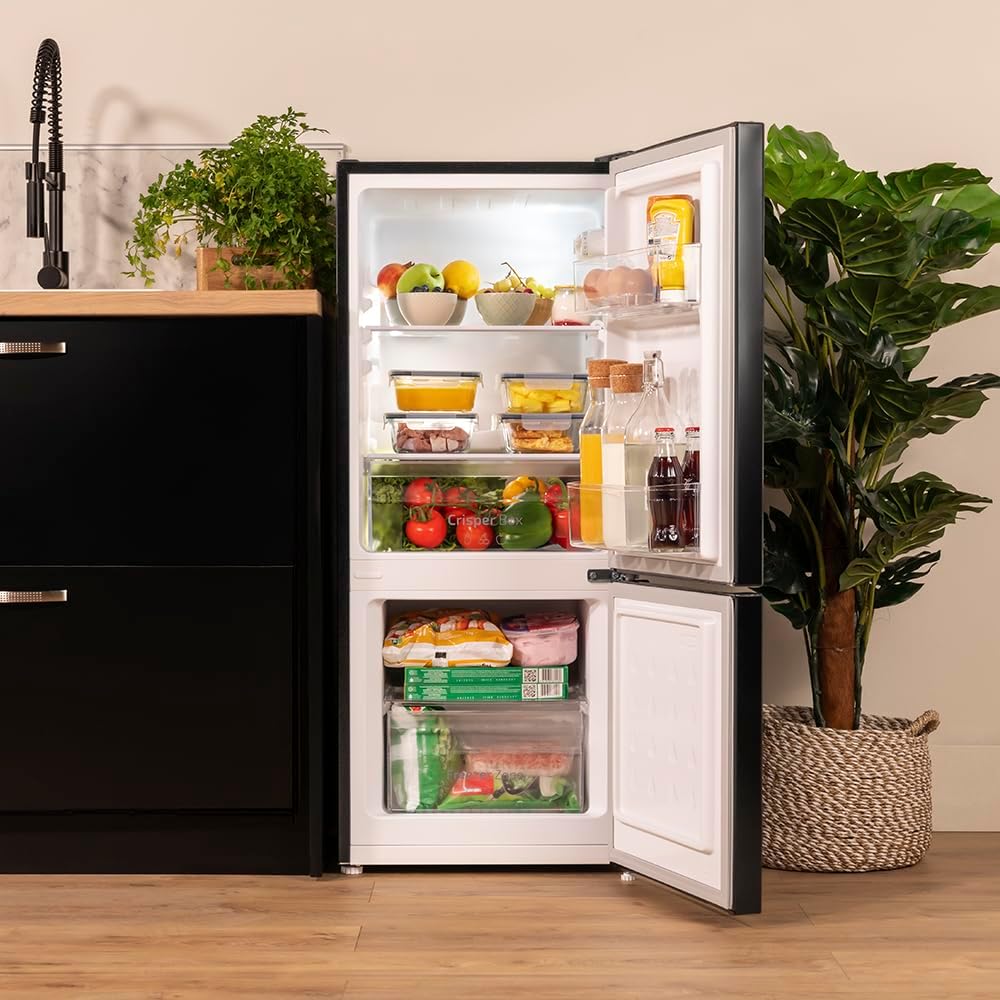 Cecotec - Bolero CoolMarket Combi 117 - 117L, Noire, Fast Freezing, Defrost, classe E