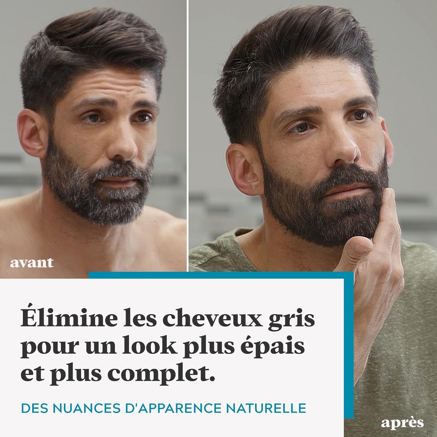 Just For Men - coloration barbe et moustache - naturel, sans ammoniaque, couvre poils gris, peigne - M45