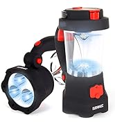 Duronic Hurricane Lampe torche rechargeable 4 en 1 - Rechargeable à la main dynamo ou USB - Lanterne d'émer...