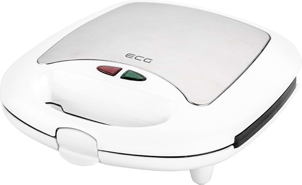 ECG - croque-monsieur 3en1 inox/plastique, blanc, multifonction - ECG399