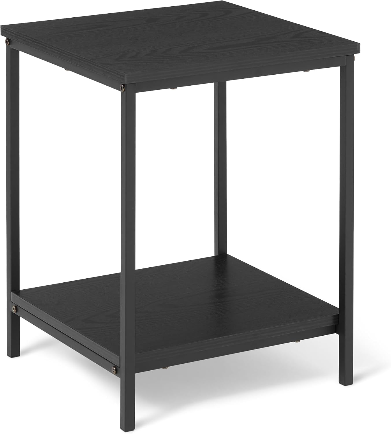 melyano Basics - Table d’appoint carrée - 40x40x51cm - étagère, acier, montage facile
