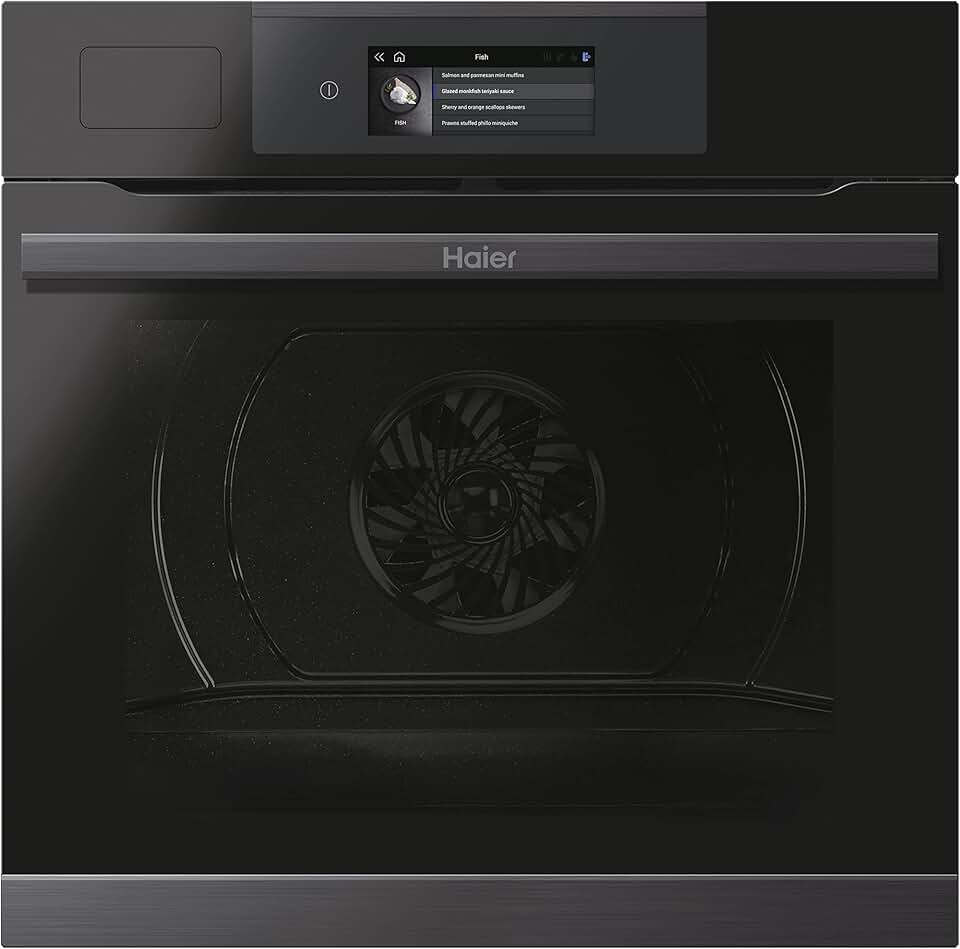 Haier - I-Touch Steam Series 4 - four 70L, pyrolyse, Wifi/Bluetooth, 16 fonctions, sonde thermique - HWO60SM4TS9BH