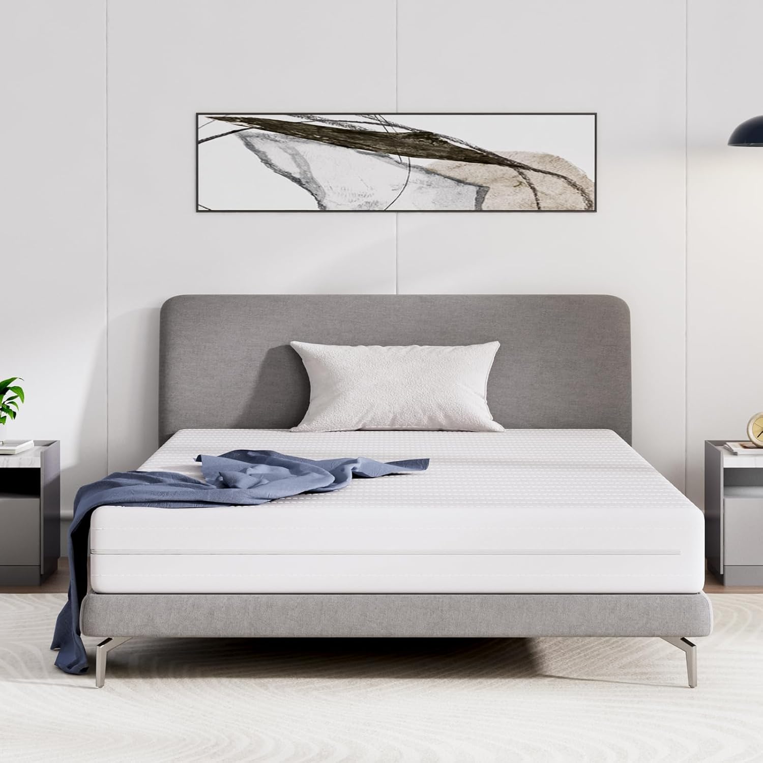 Avenco - Matelas Bamboo 7 zones - 140x200 cm - 18 cm, H3/H4, housse amovible