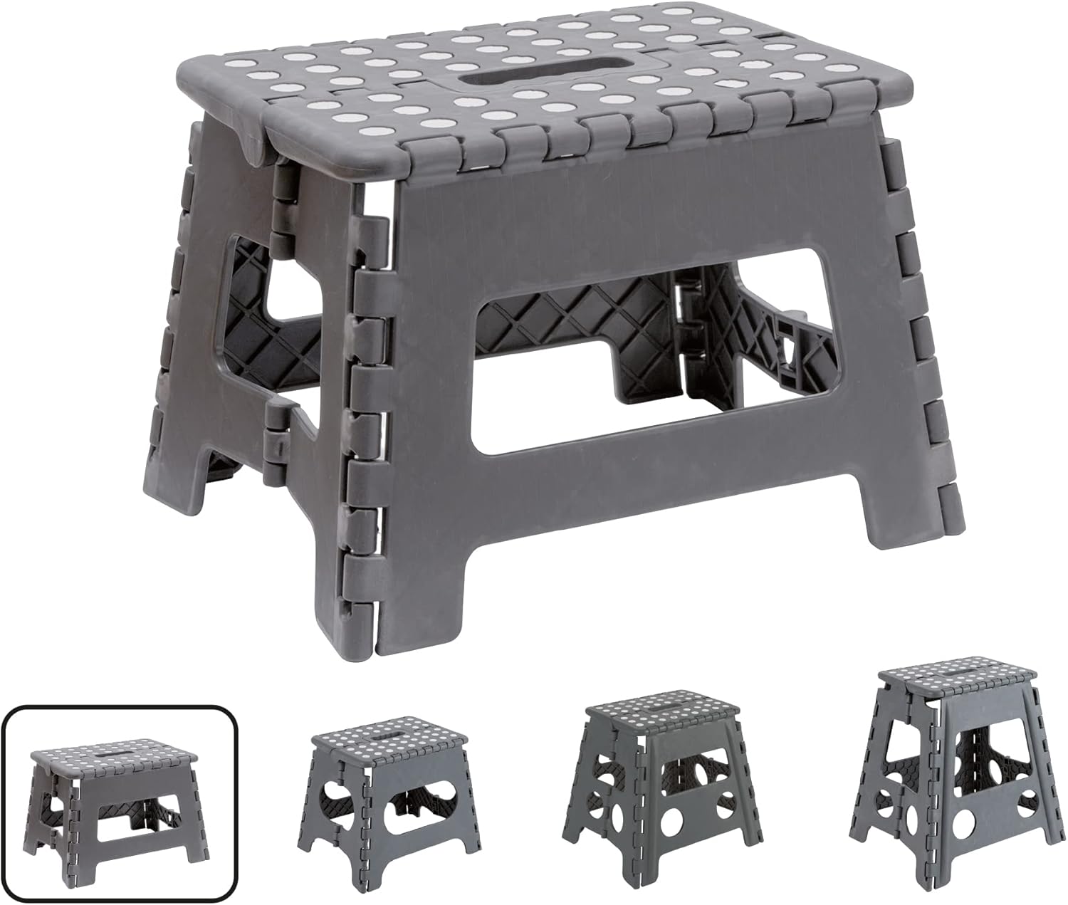 Arregui - tabouret pliant multiusage - 22cm - marchepied gris - TB-022-G