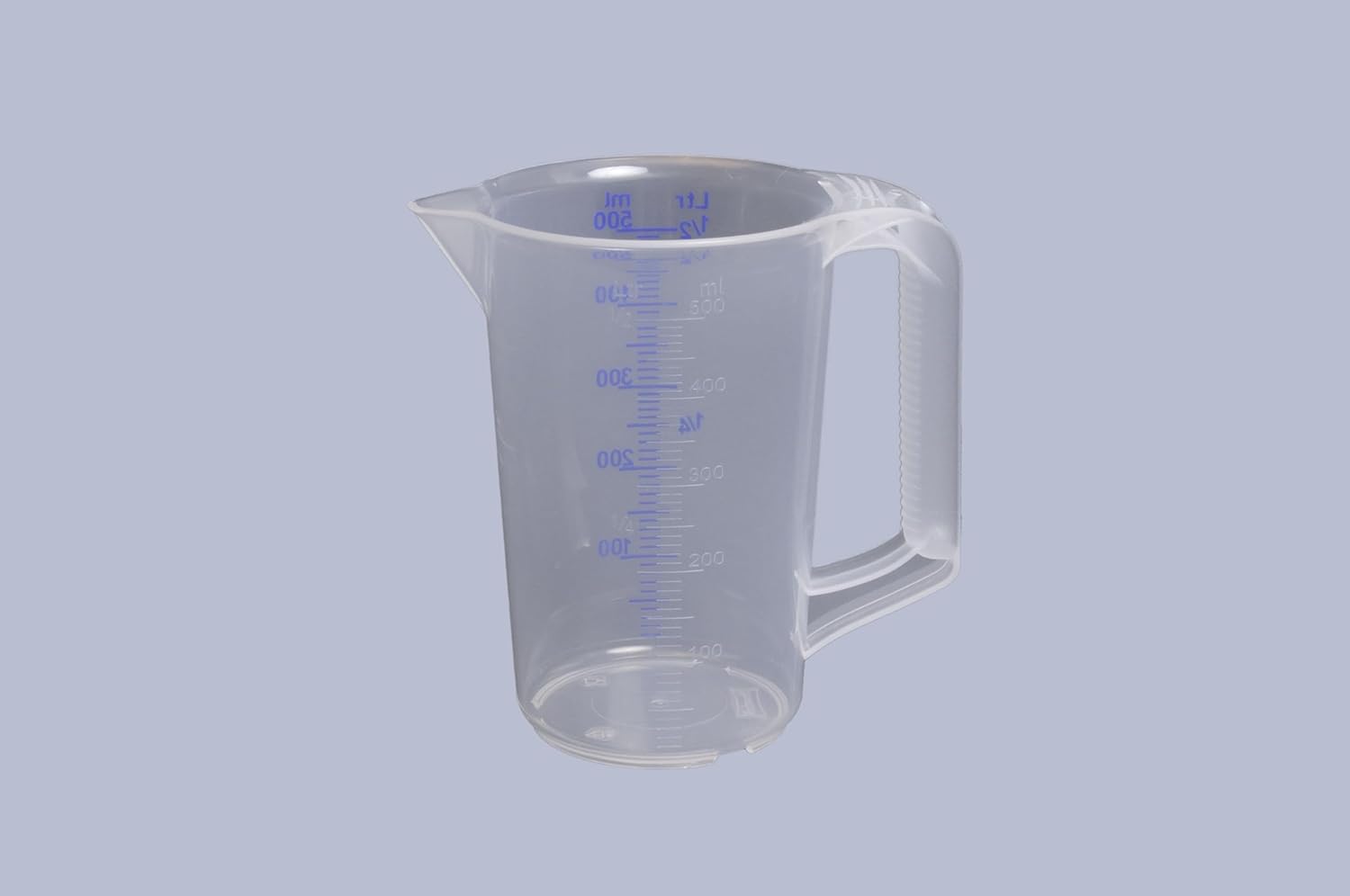 hünersdorff - verre doseur 0,5L - PP, incassable, poignée, graduation bleue - 935000