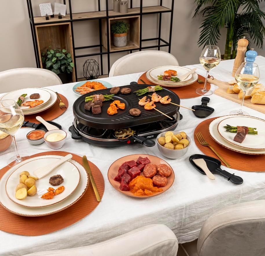 Tristar - RA-2996 - 43x30 cm - Raclette multifonction 8 pers, 1200W