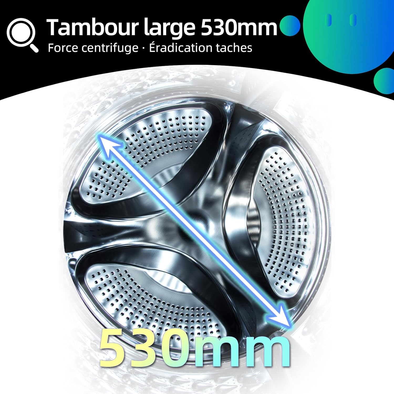 CHiQ - lave-linge compact 7kg, 1200tr/min, vapeur, classe A, CW07123863AX