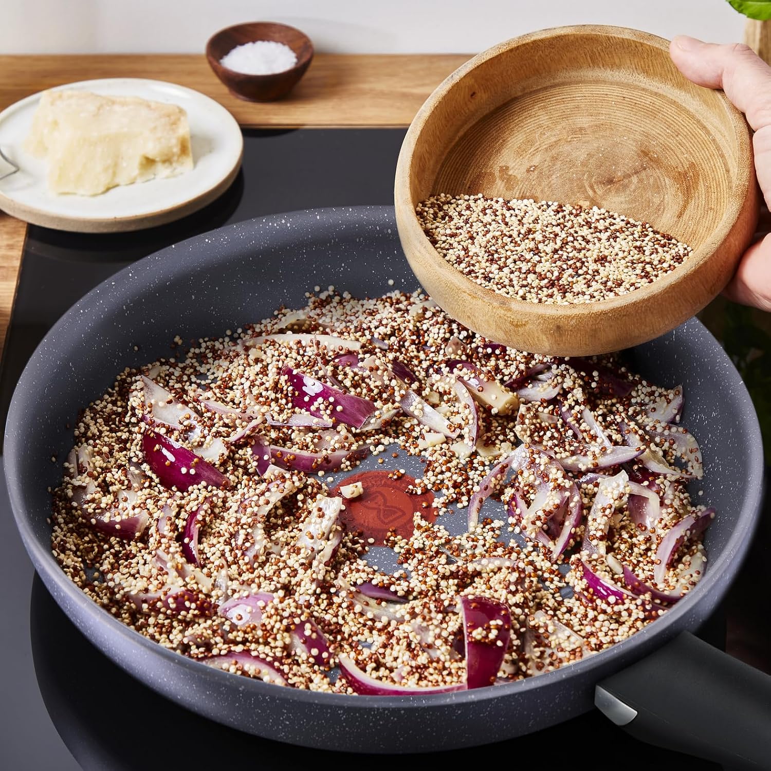 Tefal - Ingenio Natural Force - poêle 26 cm - induction, antiadhésif, empilable, lave-vaisselle, fabriqué France - L3960