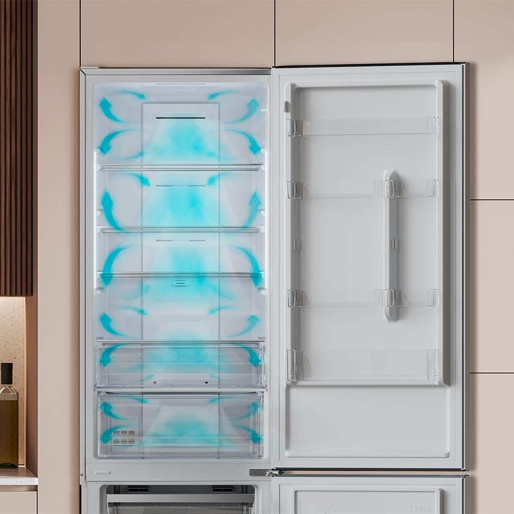 Cecotec - Bolero CoolMarket Combi 356 - 356L inox - No Frost, MultiAirFlow, congélation rapide, classe E
