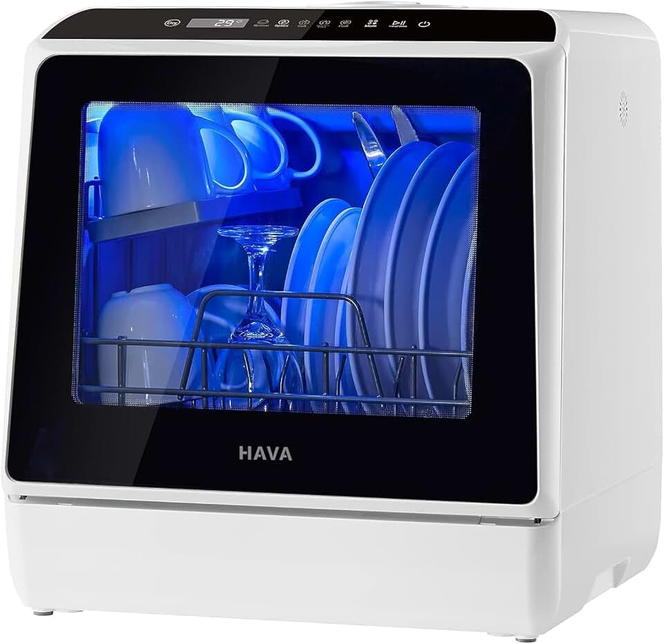 HAVA - Mini lave-vaisselle portable, 5L, 6 programmes, réservoir intégré