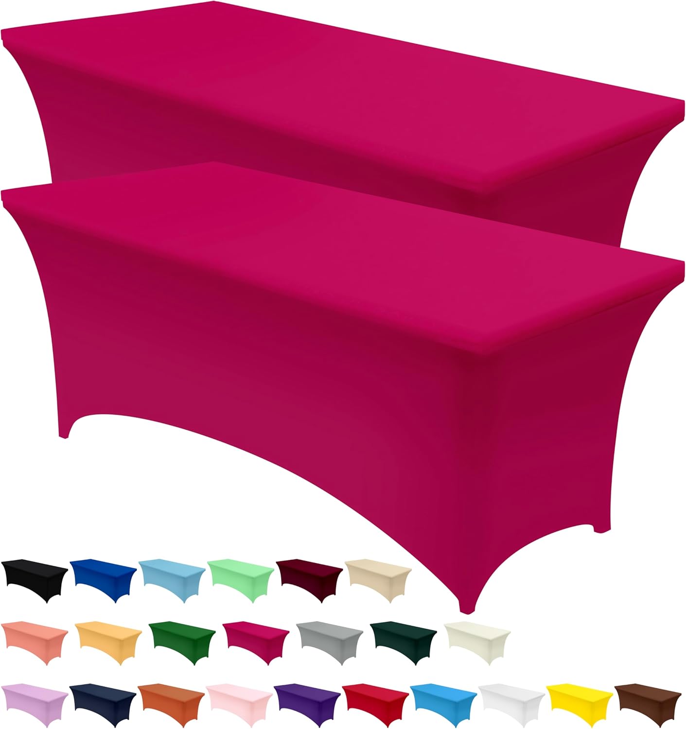 Utopia Kitchen - nappes élasthanne lot de 2 - 183x76x76cm - ajustées lavables et extensibles