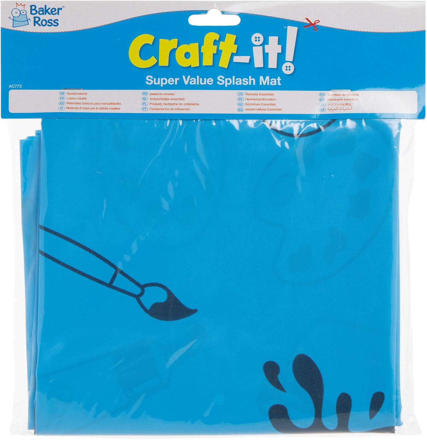 Baker Ross - nappe anti-éclaboussure - bleu - protection enfants - AC773