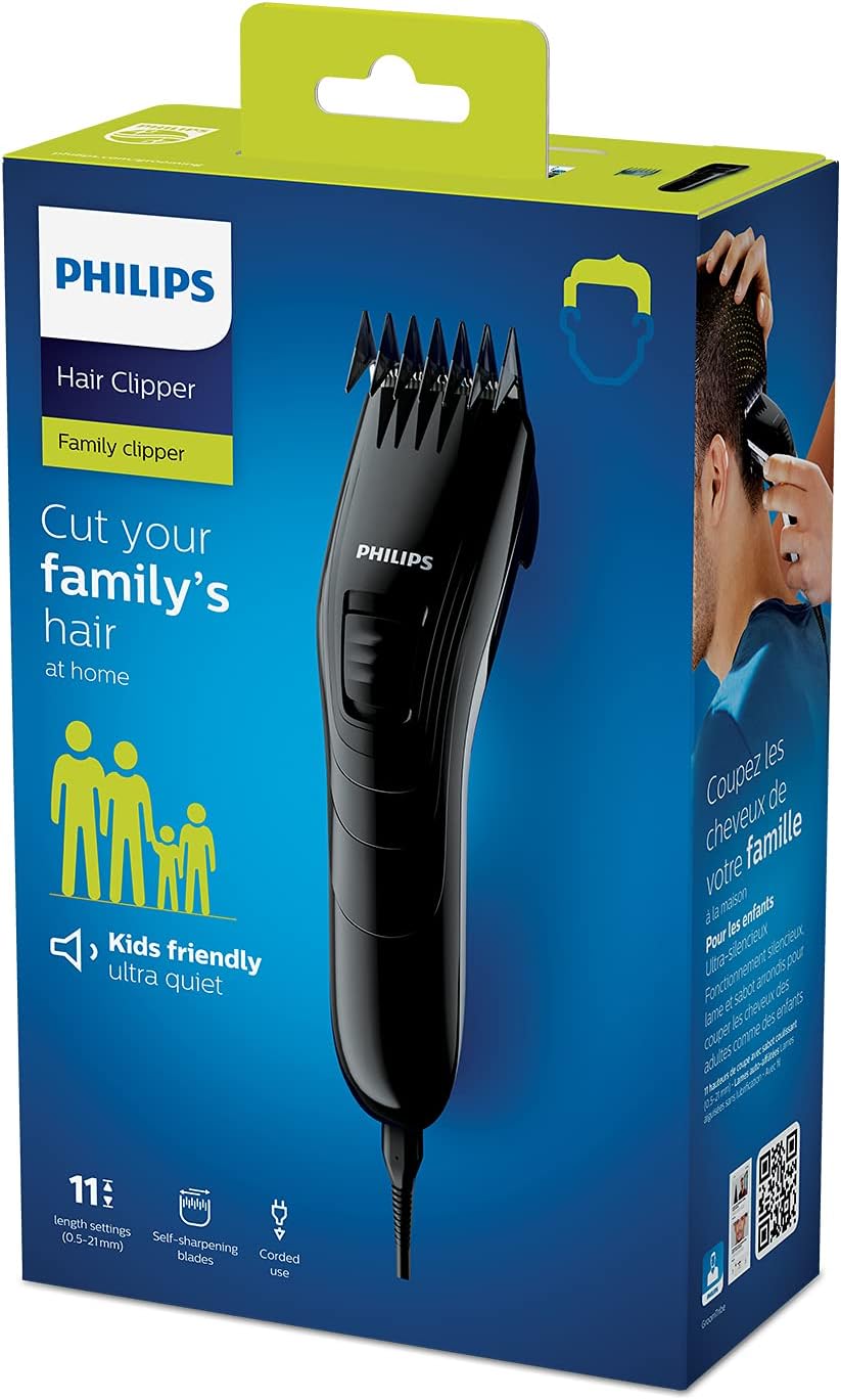 Philips - Tondeuse Cheveux - acier inoxydable - 11 hauteurs - QC5115/15