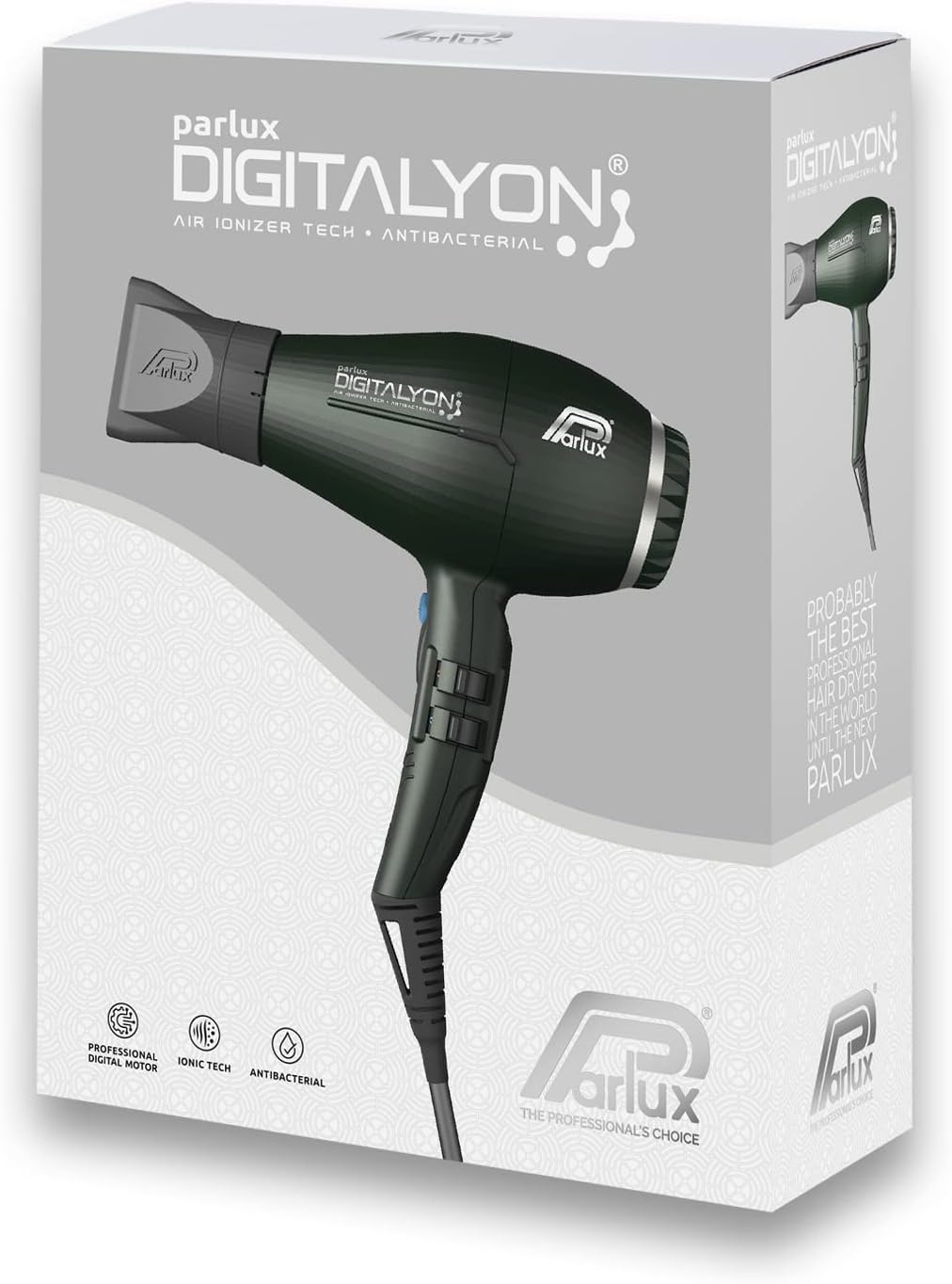 Parlux - Digitalyon série - léger, puissant, anthracite, ionique