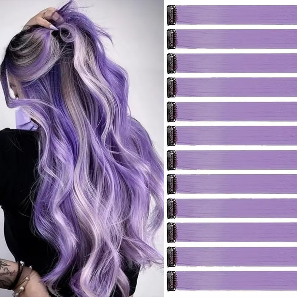Hellila - mèches colorées 55cm - lot de 12 - tresses/extensions enfants