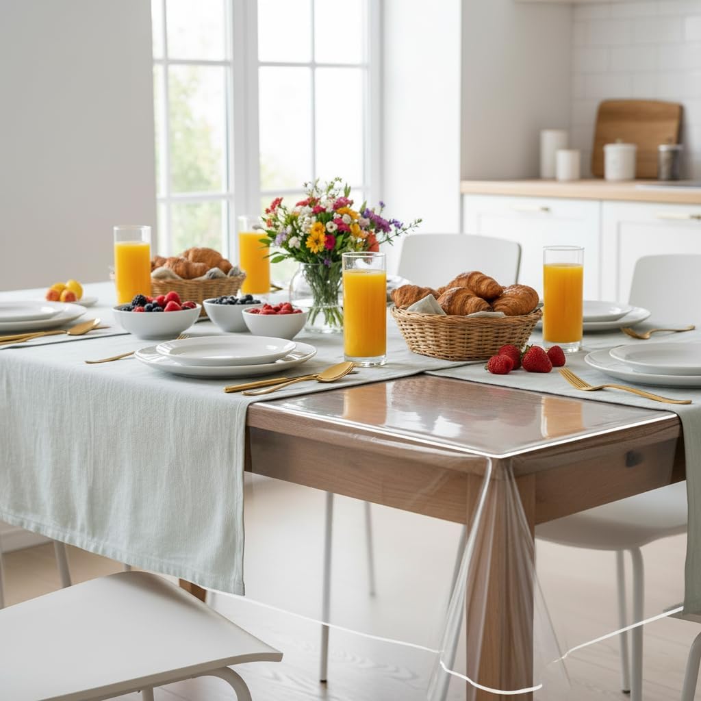 VITA PERFETTA - Protection Fine PVC transparente - 140x200 cm - nappe rectangle