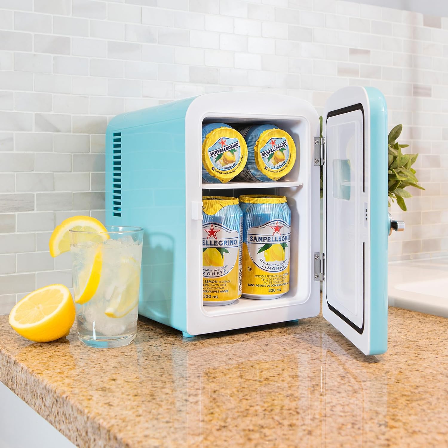 Koolatron - mini frigo rétro 4L - portable, boissons/cosmétiques, vert