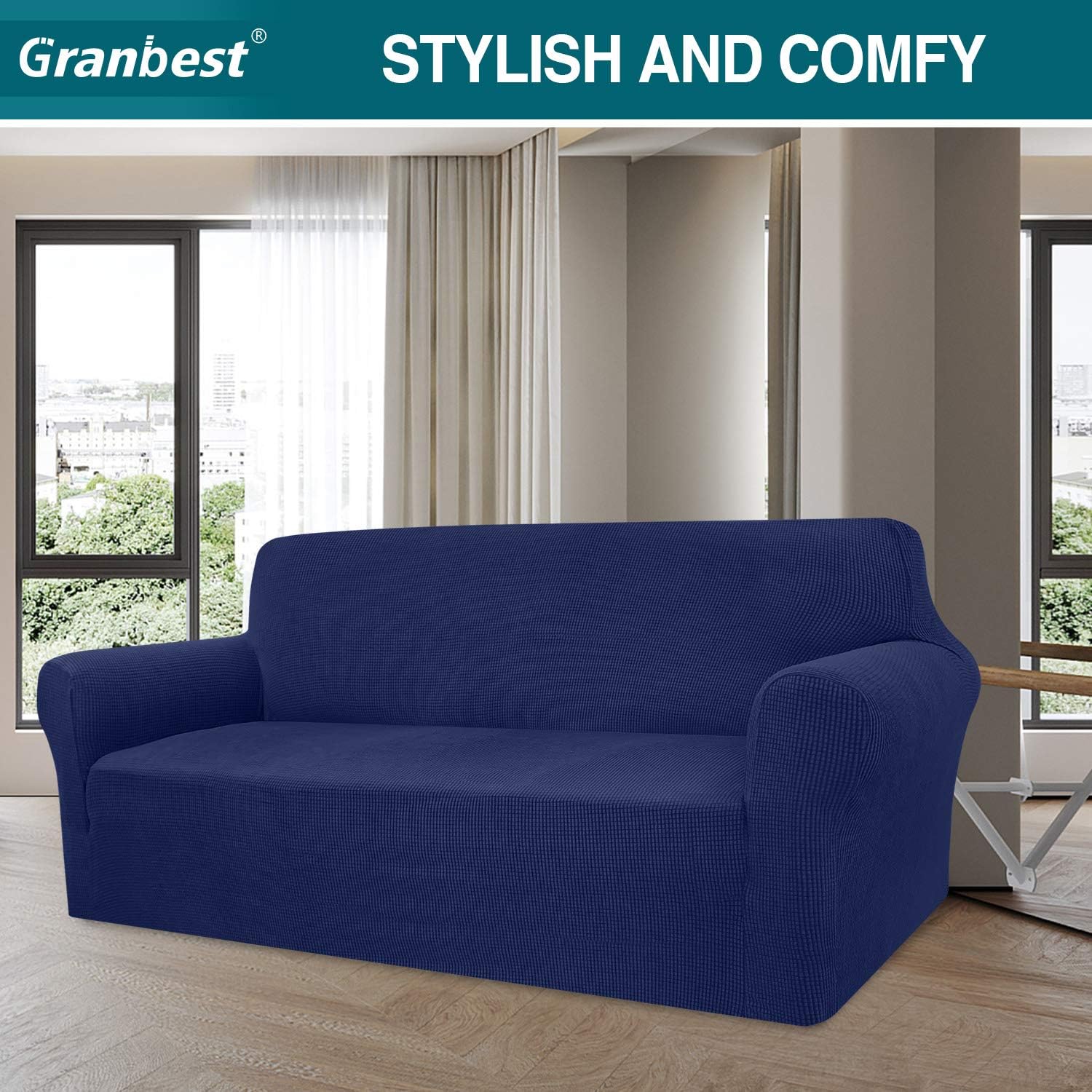 Granbest - housse canapé jacquard extensible - tailles variées - protection animaux