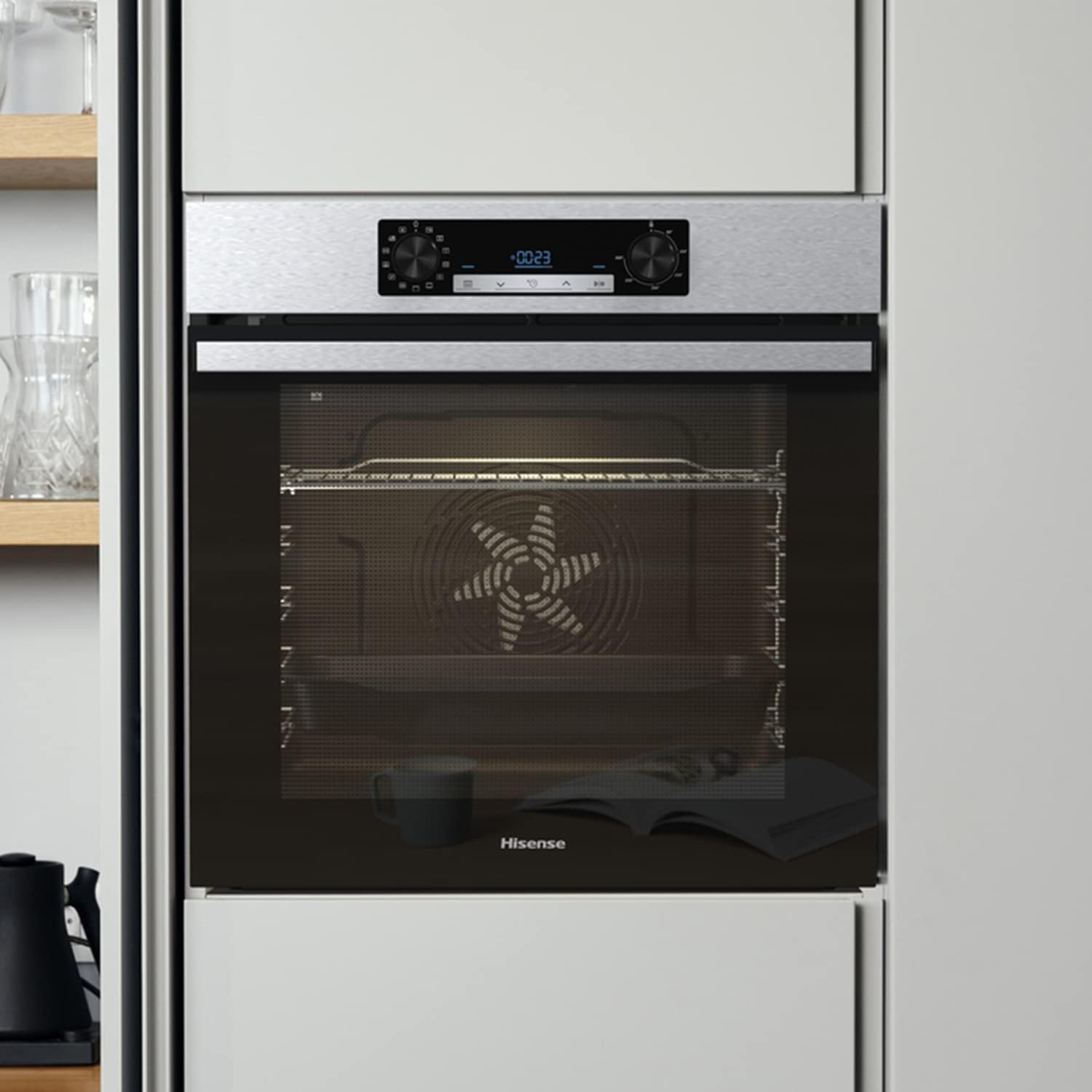 Hisense - BI64211PX - 77L - Pyrolyse, 13 fonctions, AirFry, LED, Inox, Classe A+
