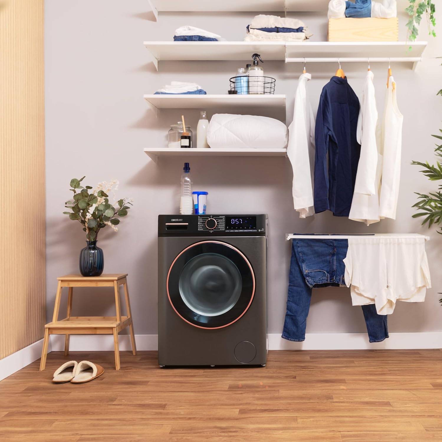 Cecotec - Bolero DressCode Série 8 kg - Inverter, Vapeur, 1400 tr/min, 15 programmes - 8610