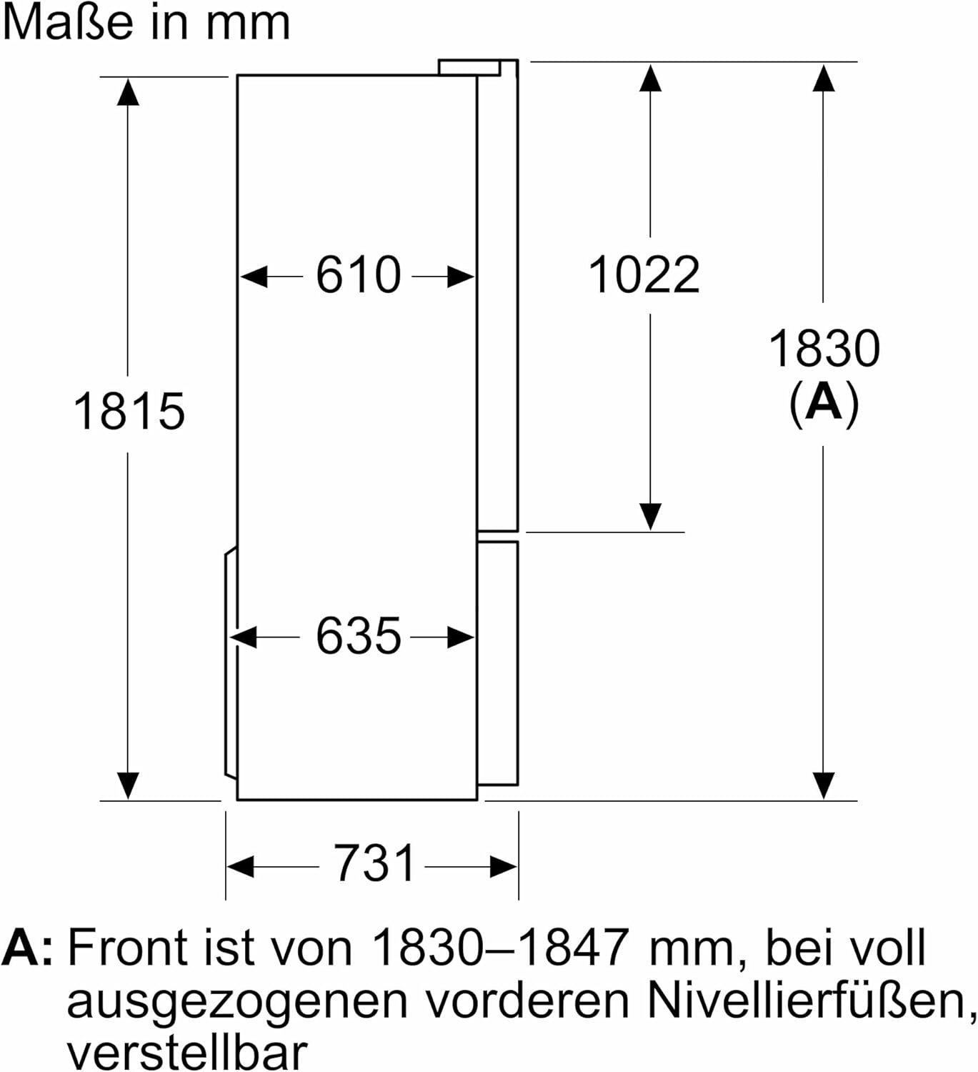 Bosch - Série 4 multi-portes, 605L, 183x91cm, inox, anti-traces KFN96VPEA