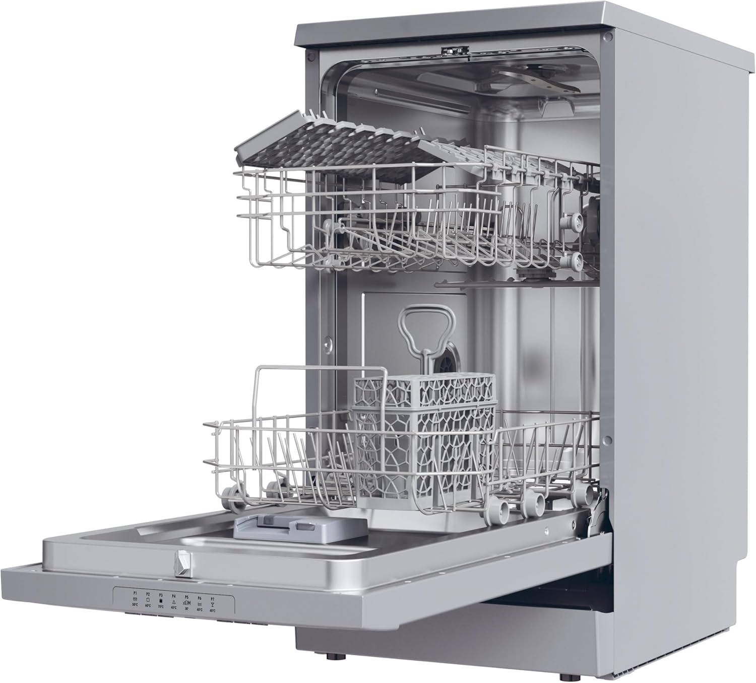 Lave-vaisselle 45cm, 10 couverts, 47dB, classe E, silver