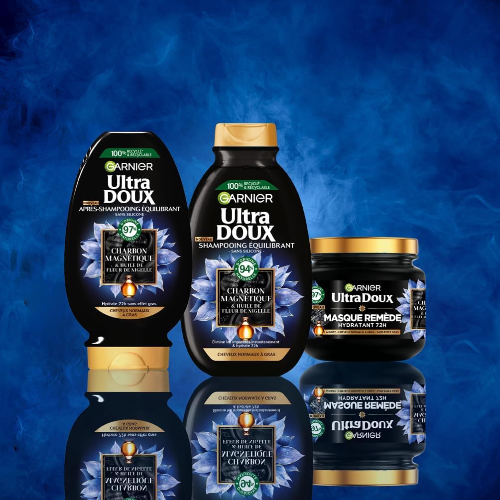 Garnier - Ultra Doux Hydratant & Équilibrant 200ml - charbon, nigelle