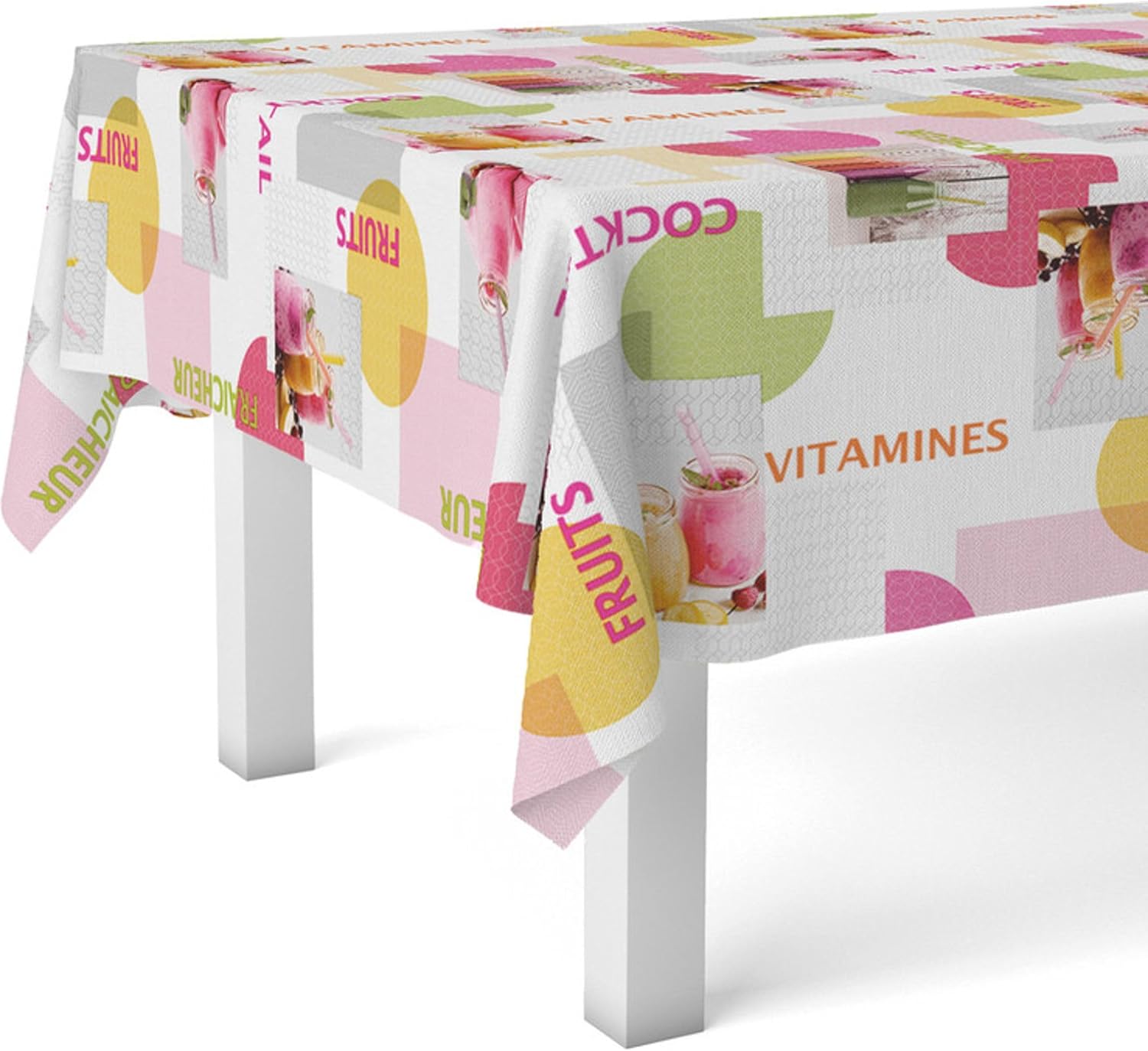 Nappe en toile cirée - rectangulaire 240x140 cm - anti-taches, imperméable, facile entretien