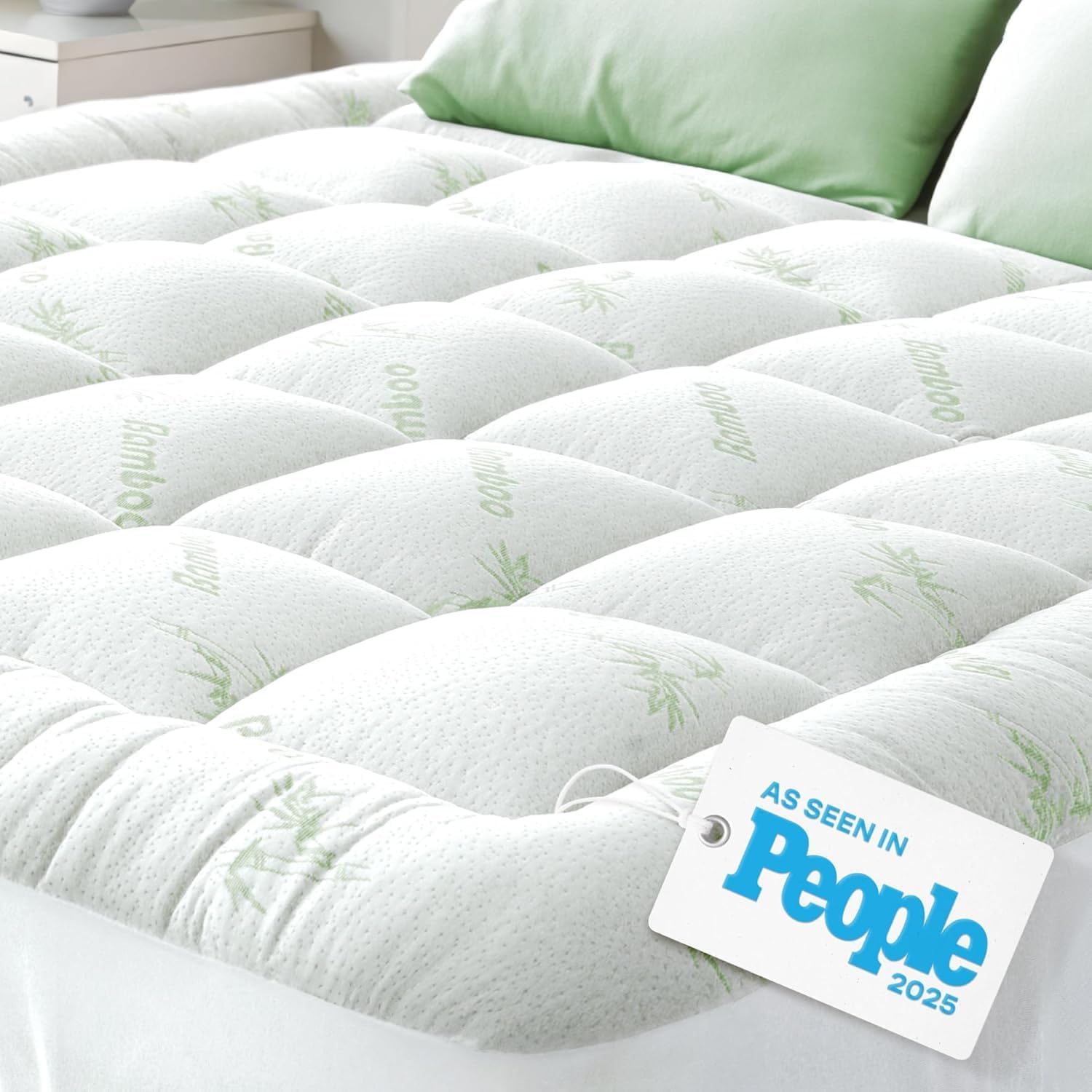 Surmatelas - Confort Nuageux - 150x200 cm - bambou ultra-doux, poches profondes