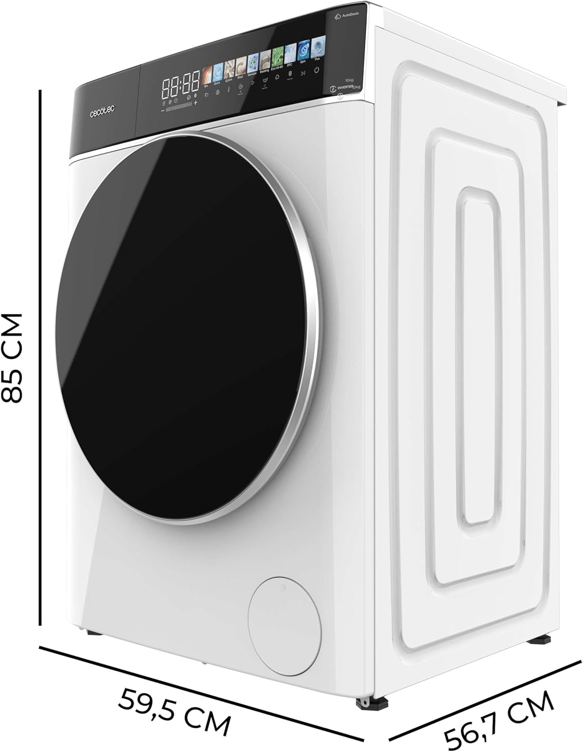 Cecotec - Bolero DressCode série - 10kg, 1400tr/min, écran 10,3