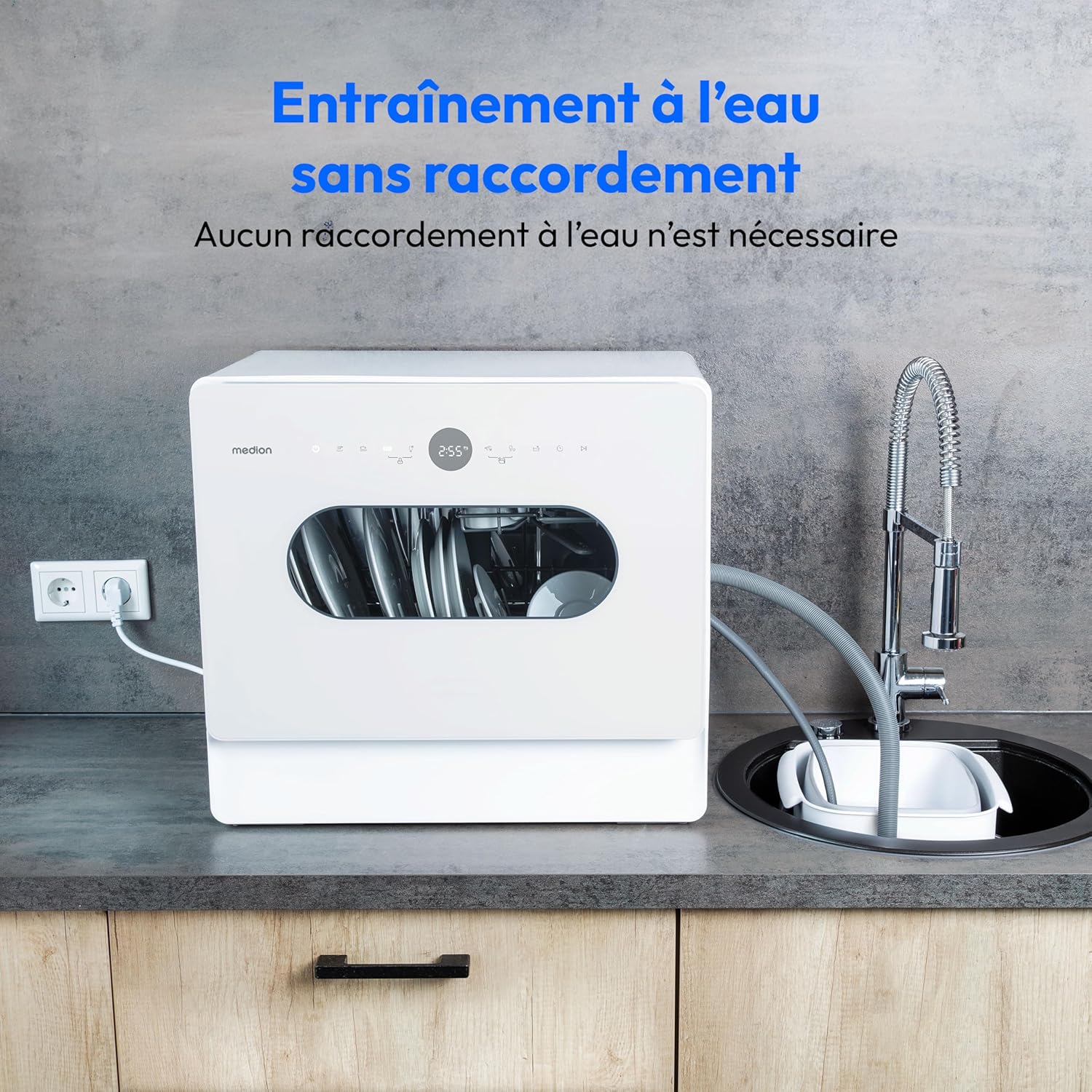 Medion - compact, 5 couverts, 7 programmes