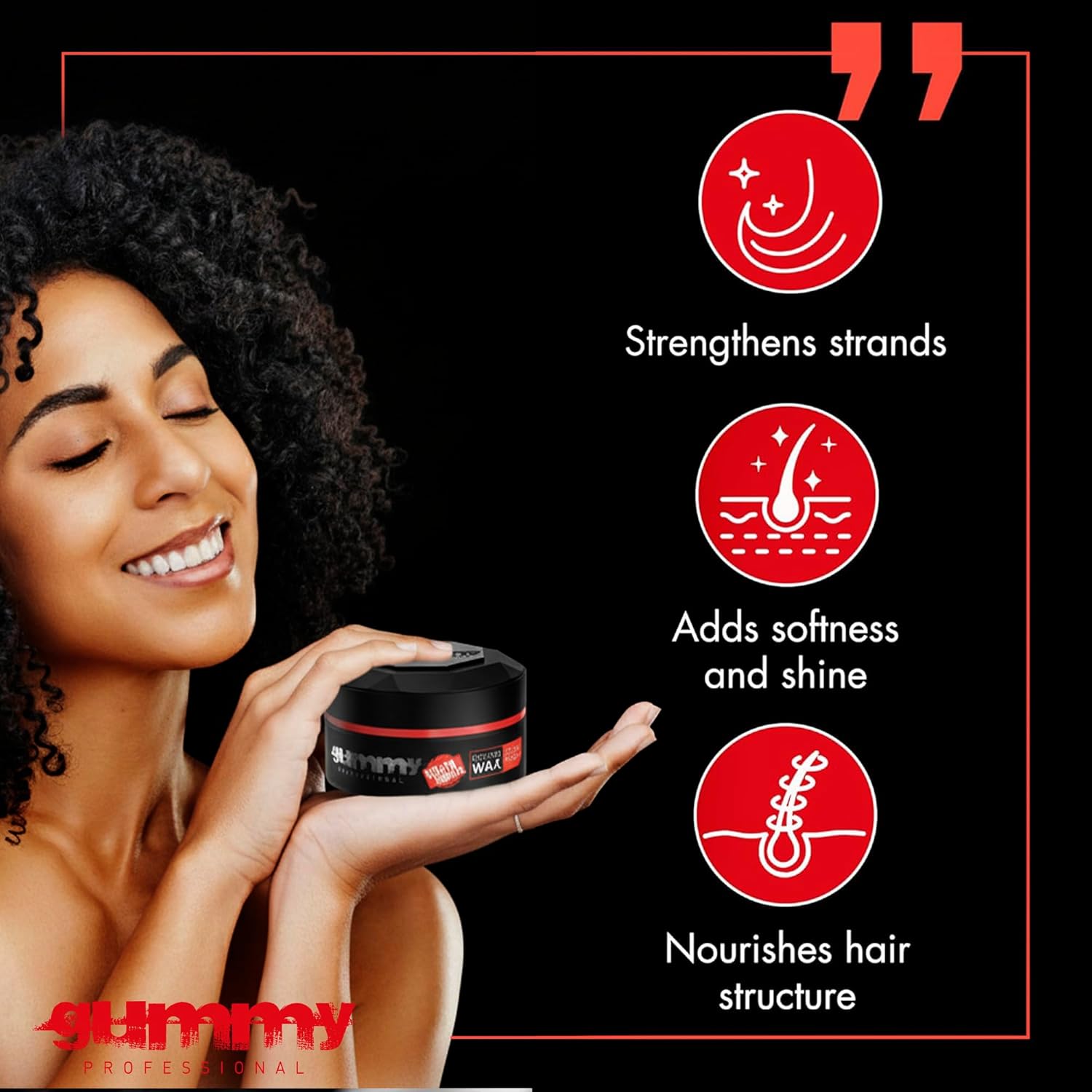 Gummy - cire coiffante ultra fixation 150ml - tenue forte & brillance