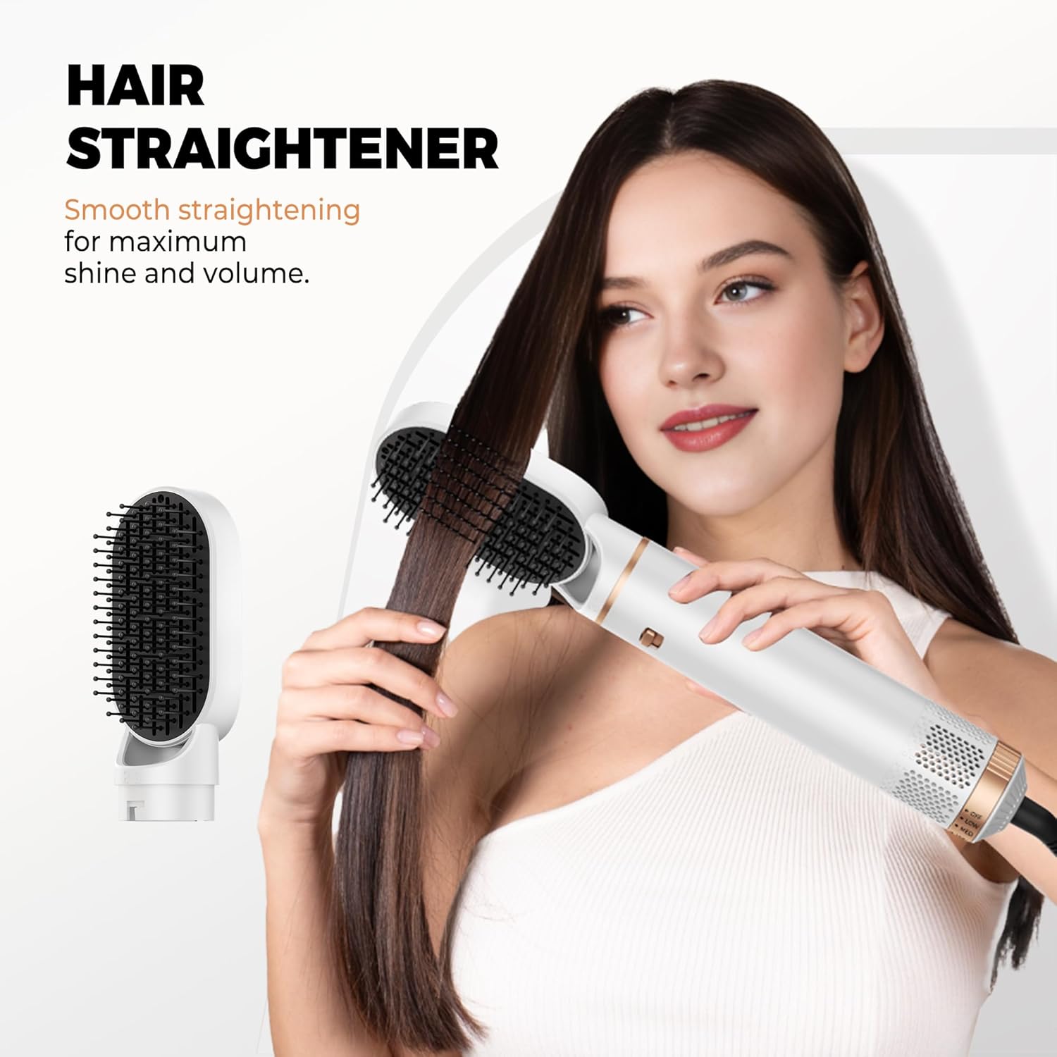 OKWRAP - Airbrush 5 en 1 - Styler ionique, brushing, boucle, lisse
