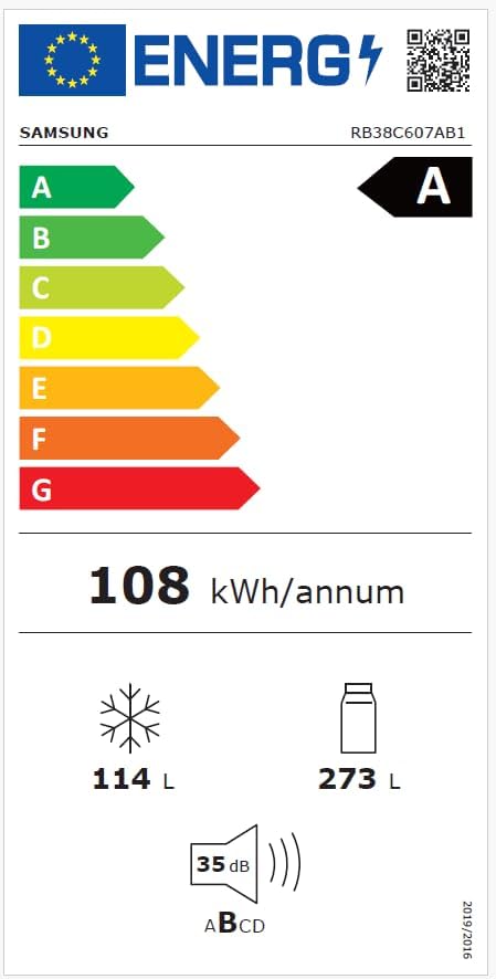 Samsung -  203 cm, 387L, AI, Wifi, inox premium
