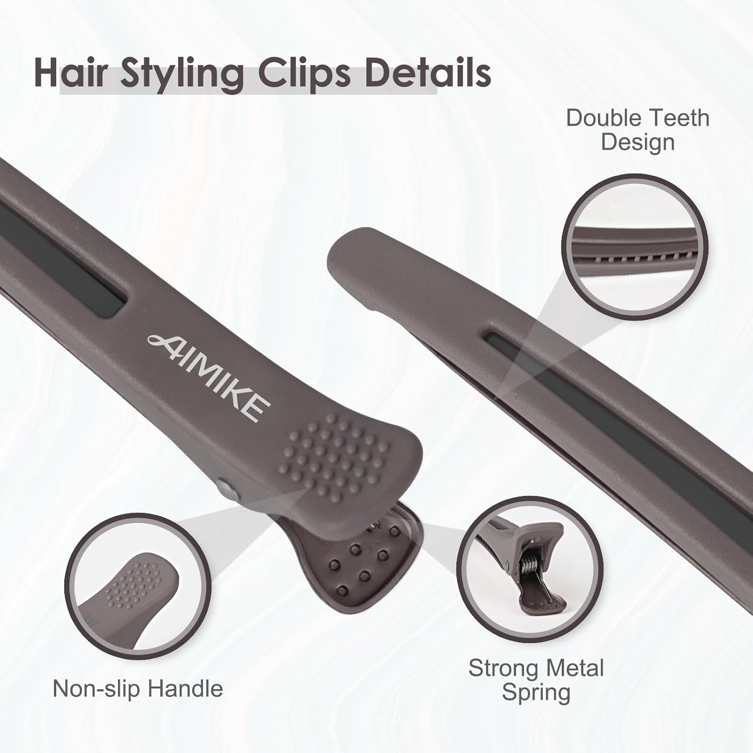 AIMIKE - Pinces à cheveux lot de 6 - antidérapantes sans trace - idéales coiffure femme