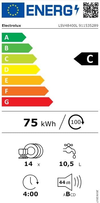 Electrolux - lave-vaisselle 14 couverts 60cm, série LSV48400L