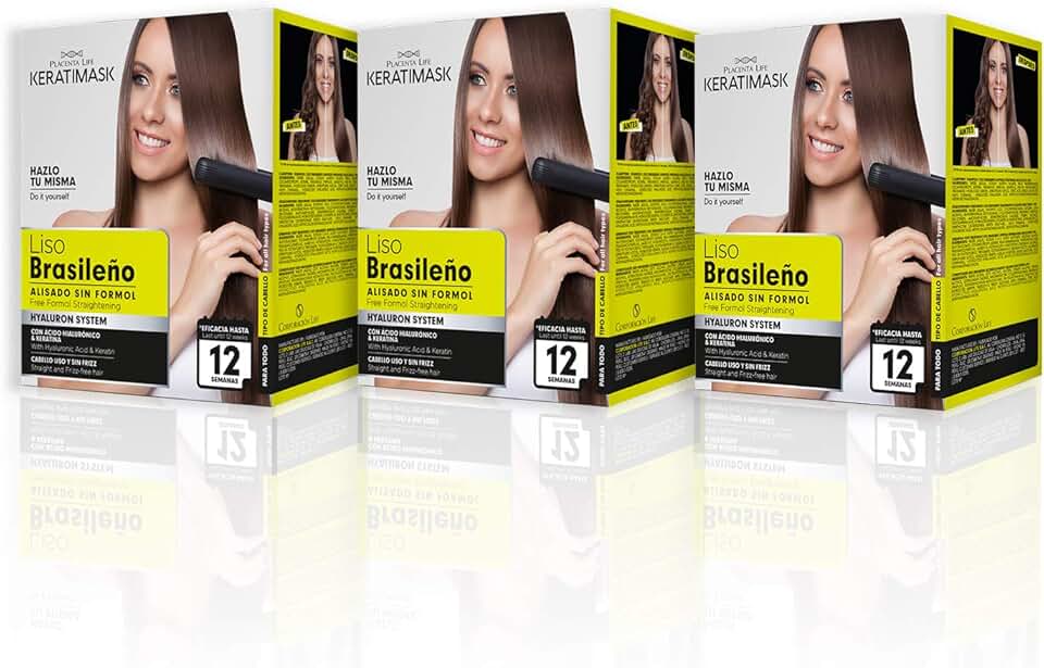 Be Natural - Kit Keratimask lissage brésilien, 3x380g, pro longue durée