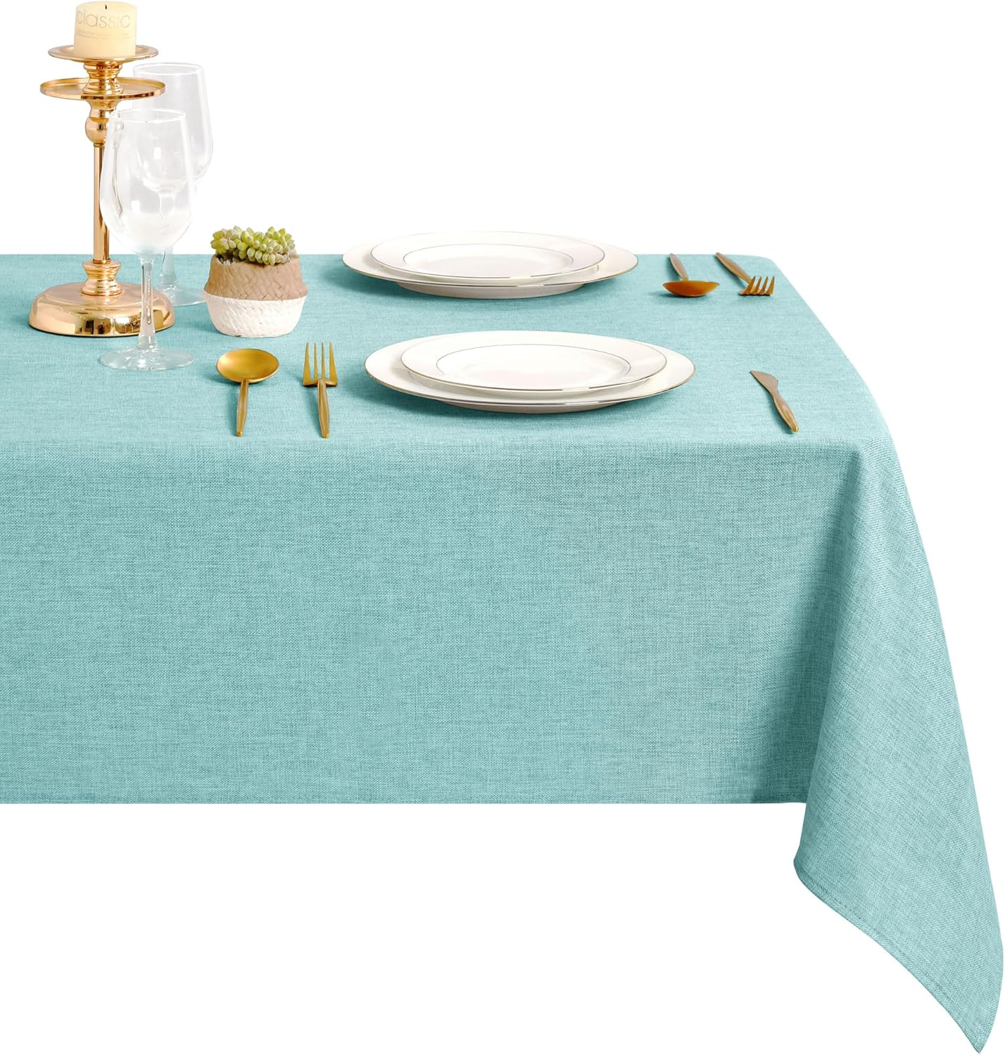 DWCN - nappe Aqua - 110x110cm - imperméable, effet lin, lavable