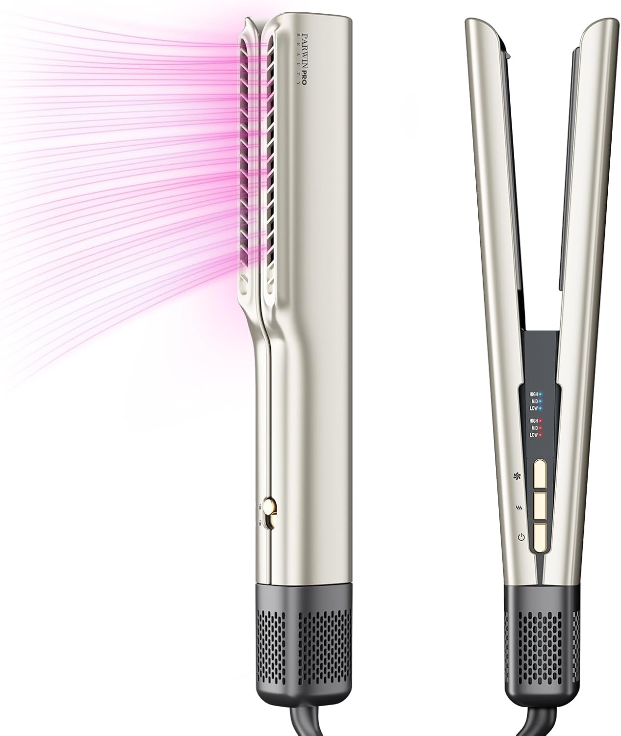 PARWIN PRO BEAUTY - lisseur à air ionique - 35-75cm - humide à sec, sans plaques, lissage sans chaleur